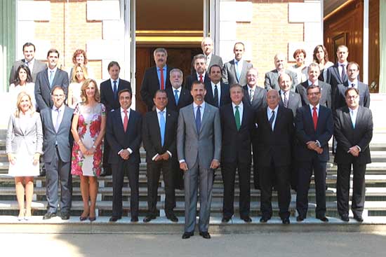 Asistentes a la audiencia en Zarzuela (Foto: Casa de SM el Rey/Borja Fotógrafos)