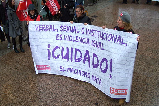 CCOO celebra el Día Contra la Violencia de Género con una charla sobre el acoso y una concentración
