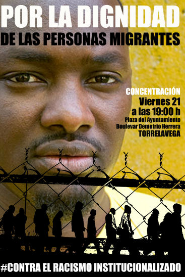 Concentración de repulsa por la situación en las vallas de Ceuta y Melilla y la muerte de 15 inmigrantes en la Playa del Tarajal