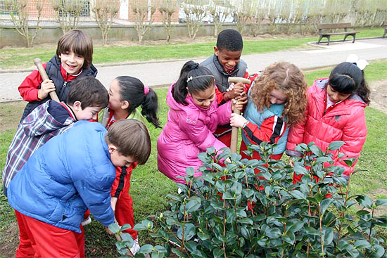 Los escolares de la ciudad celebran el Día del Árbol con plantaciones, poemas y canciones DIaArbol2014