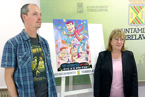 “Gigante floral y cabezudos”, del torrelaveguense José Manuel Córdoba, será el cartel anunciador de las fiestas de La Patrona PRCPalomaCartelFiestas