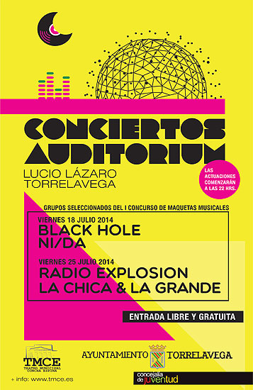 Black Hole y NI/DA abren este viernes los conciertos del I Concurso de Maquetas Musicales de Torrelavega ConciertosAuditoriumCartel