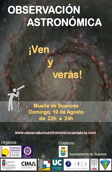 Observación astrológica de las primeras Lágrimas de San Lorenzo en Suances SuancesObservacionAstronomi