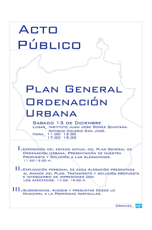 Acto público del PP de Suances para explicar su propuesta al Plan General de Ordenación Urbana SuancesPPPGOU