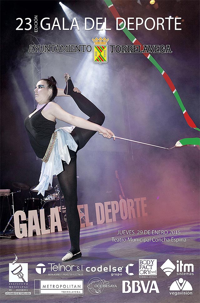La XXIII Gala del Deporte de Torrelavega reconoce a los mejores deportistas, clubes y eventos de 2014 GalaDeporteCartel2015