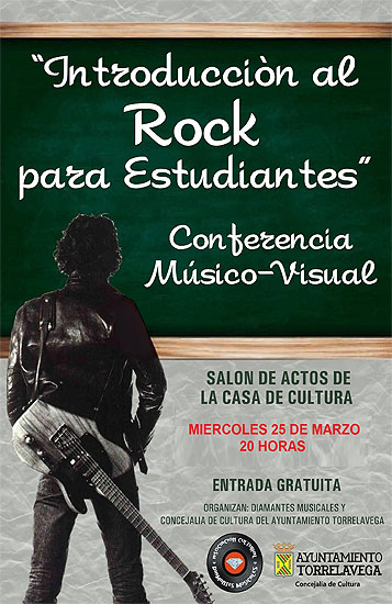 Las charlas “Introducción al rock para estudiantes” finalizan con una intervención abierta al público en la Casa de Cultura DiamantesMusicalesCharla2015
