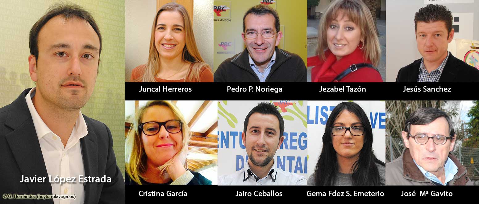 Los concejales Herreros, Noriega y Sánchez ocupan los primeros puestos de la lista del PRC a las municipales PRCCandidatura2015