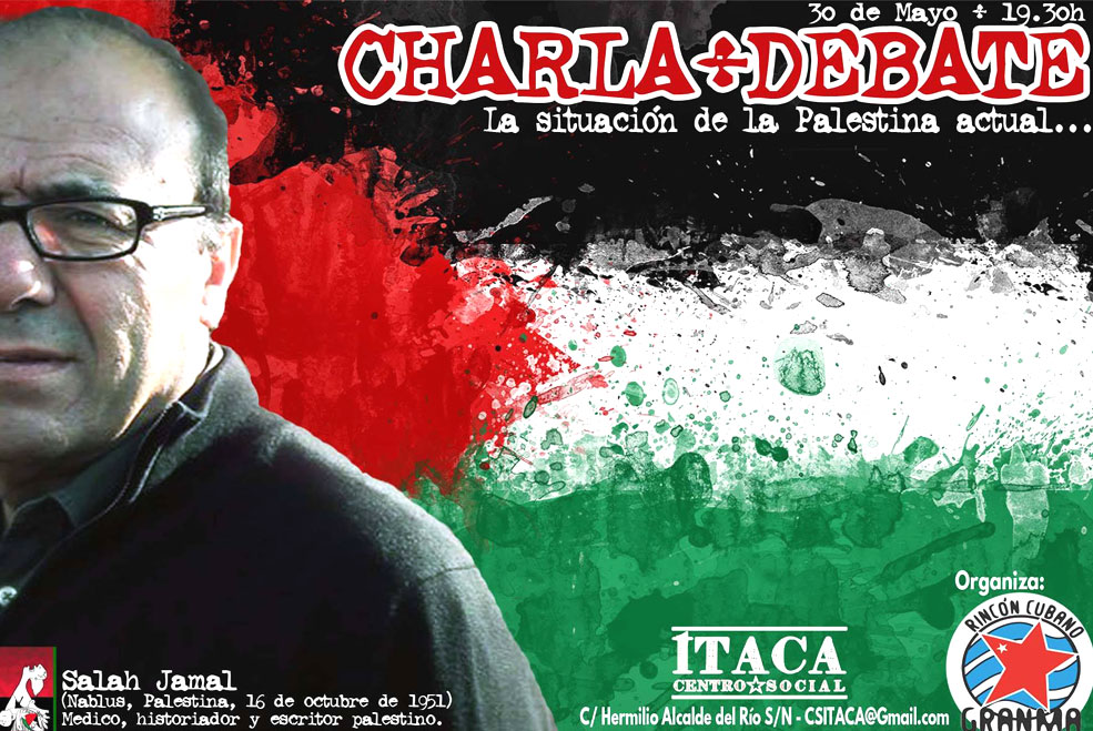 Charla del historiador y escritor Salah Jamal sobre la situación de Palestina en el Centro Social Itaca CharlaPalestinaSalahJamal