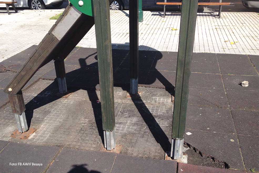 El parque infantil del Barrio Covadonga se reformará y no volverá a retirarse para las fiestas BarrioCovadongaParque
