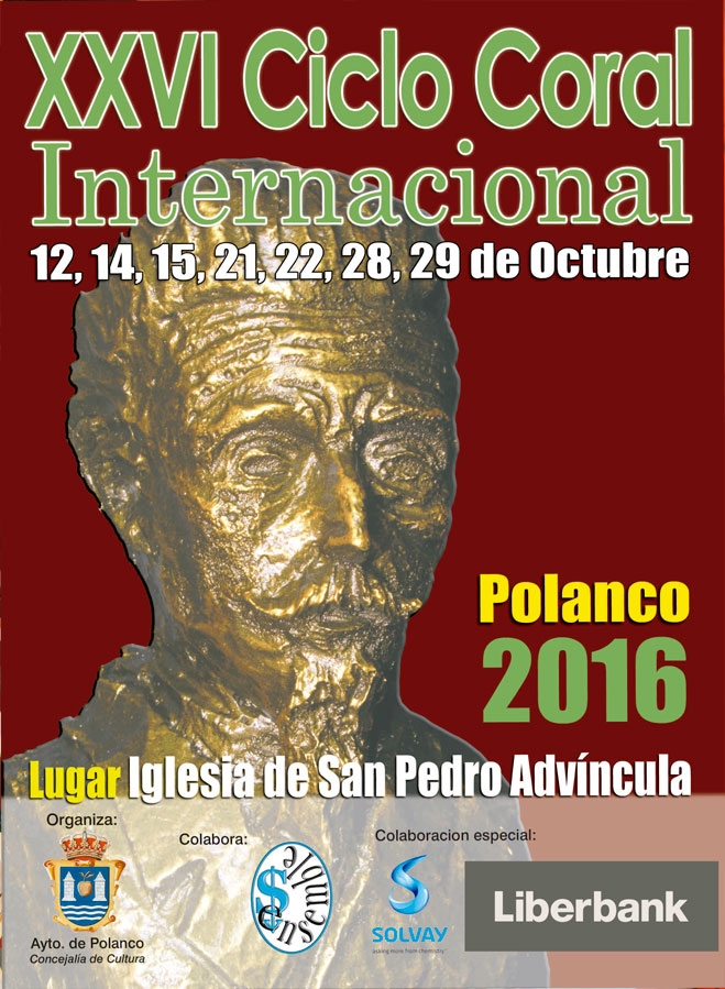 Agrupaciones de Cantabria, Madrid, Vizcaya y Alemania actuarán en el XXVI Ciclo Coral Internacional de Polanco PolancoCicloCoral2016