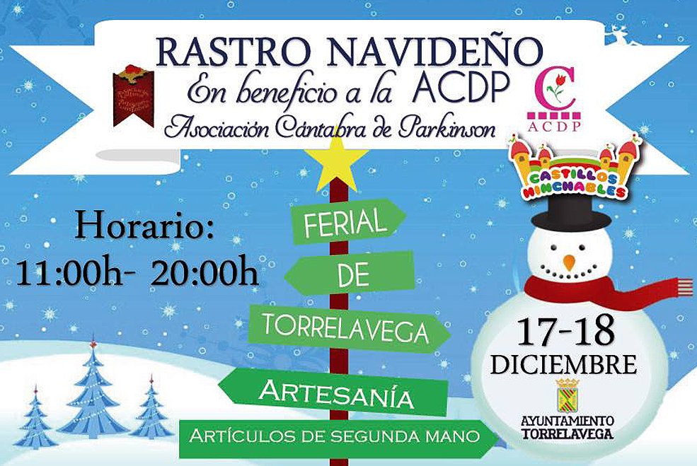 Rastro Navideño a beneficio de la Asociación de Parkinson este fin de semana en el Mercado de Ganados AsociacionParkinsonmercado2