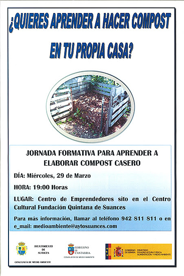 Suances acoge el miércoles una jornada para aprender a fabricar compost doméstico SuancesTallerCompost