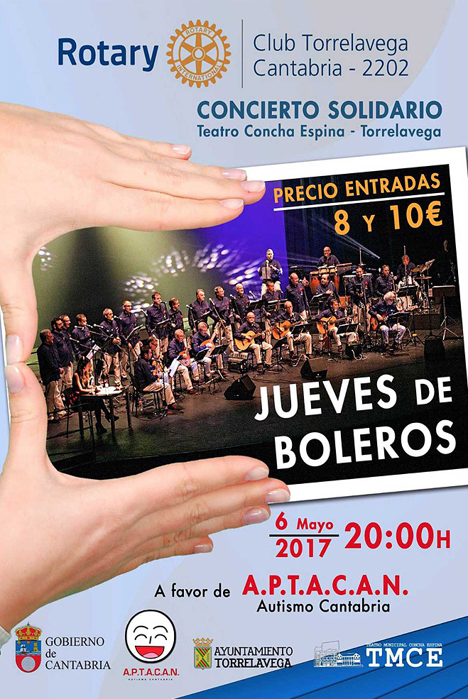 Concierto solidario de Jueves de Boleros a favor de la Asociación de Padres del Trastorno Espectro Autista ClubRotarioConciertoAPTACAN