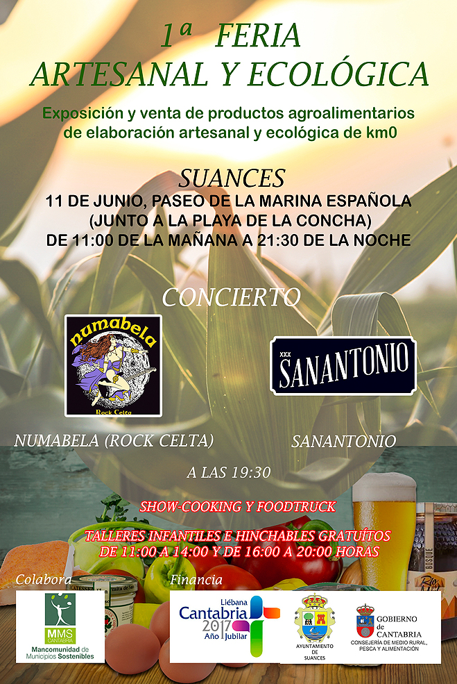 Suances dedica una feria al producto agroalimentario artesanal y ecológico kilómetro cero SuancesFeriaEcologica2017