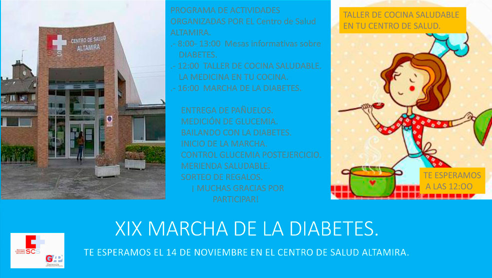 Reocín celebra el Día Mundial de la Diabetes con una marcha, mesas informativas y un taller de cocina saludable MarchaDiabetes2018