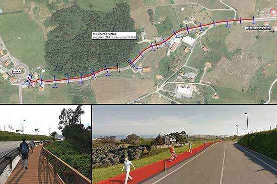 Una nueva senda peatonal unirá el barrio suancino de La Gerra con el de Llanda de Tagle SuancessendaGerraLlanda
