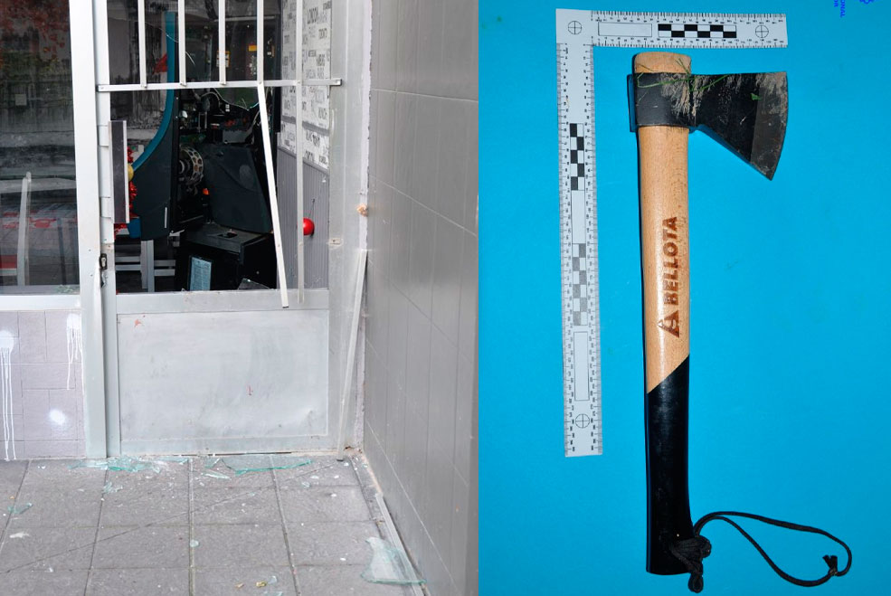 Tres detenidos por robo con fuerza en un local de hostelería PoliciaRoboHacha