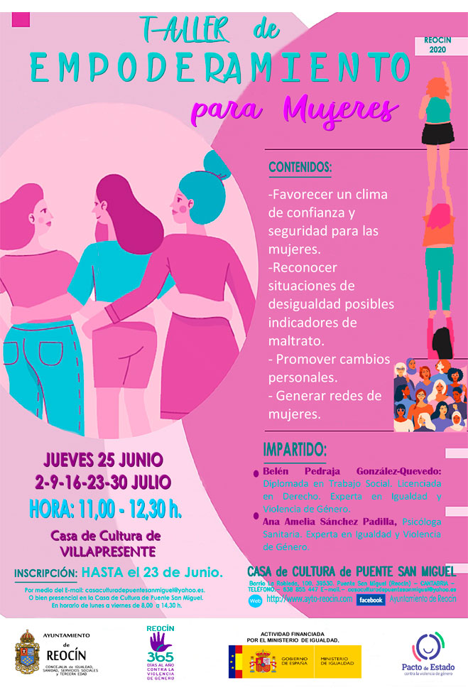Reocín organiza el Taller de Empoderamiento ‘Conectando entre mujeres’ ReocinTallerEmponderamiento