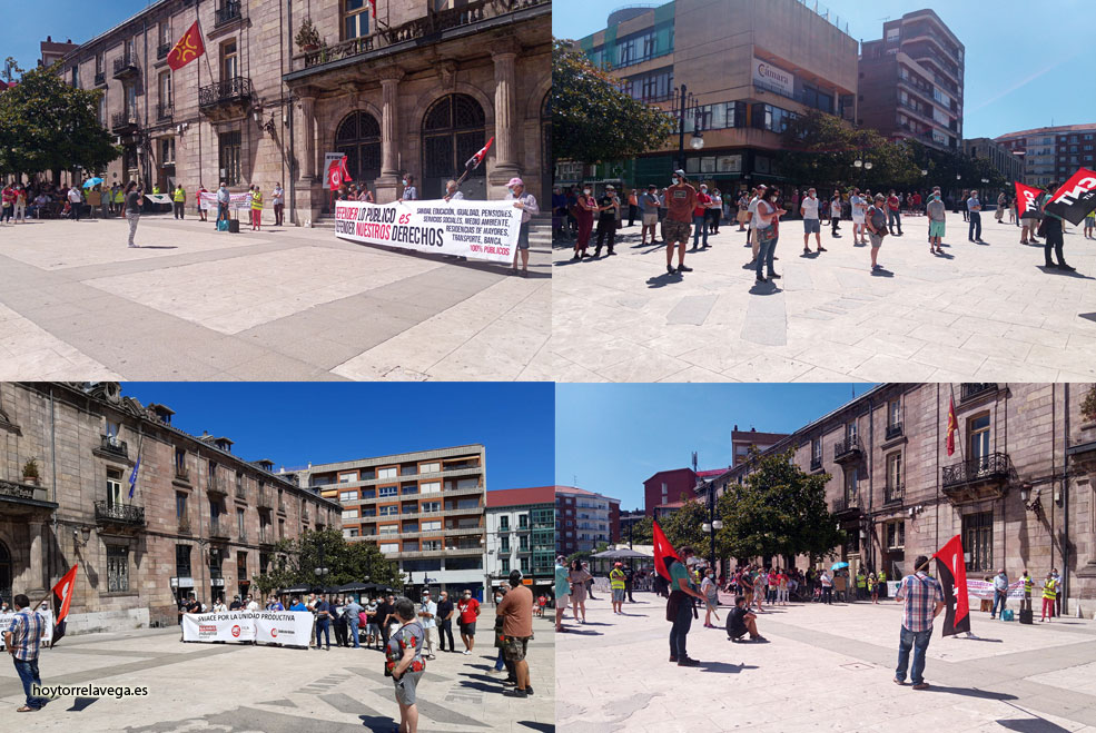 Concentración de Cantabria por lo Público y Sin Recortes en Torrelavega ConcentracionServiciosPublicos040720