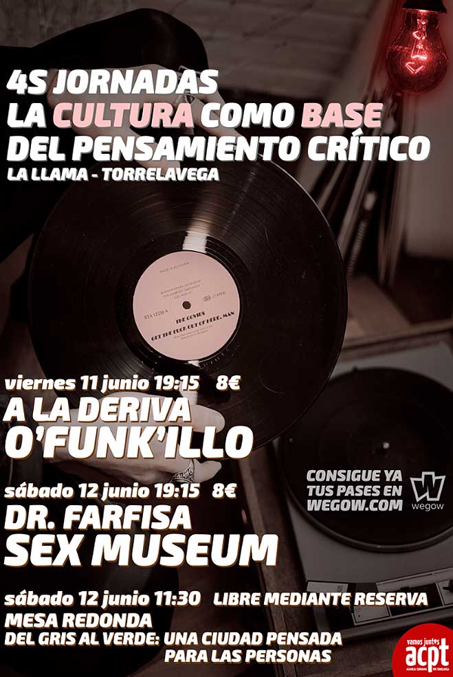 Sex Museum y O’Funk’Illo encabezan el cartel de las 4as Jornadas Culturales de ACPT ACPTJornadasCulturales2021