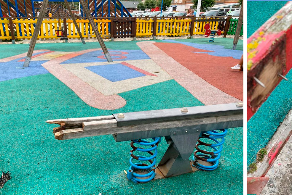 Cs Suances denuncia el abandono de los parques infantiles del municipio SuancesCSParques