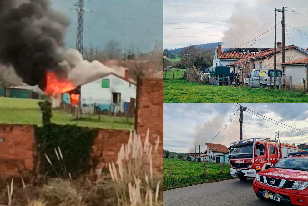 Un incendio arrasa una vivienda municipal en Sierrapando IncendioSierraCasa