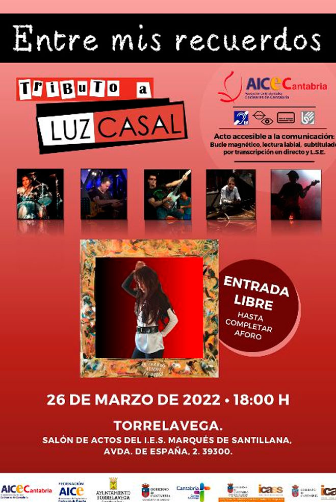 Concierto “accesible” ‘Entre mis recuerdos. Tributo a Luz Casal’ TributoLuzCasal
