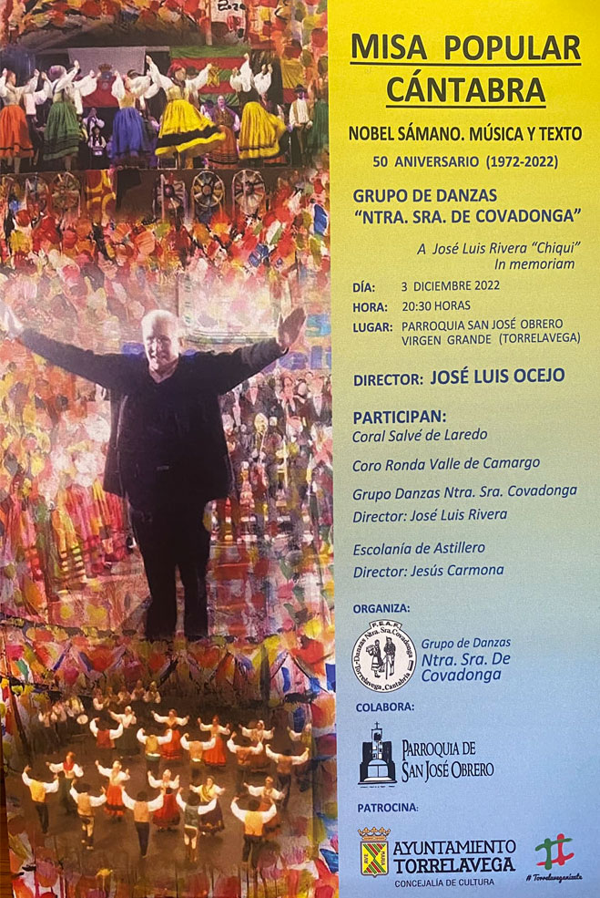 La ‘Misa Popular Cántabra’ cierra los actos del 50 aniversario del Grupo de Danzas Nuestra Señora de Covadonga MisaCantabra2022