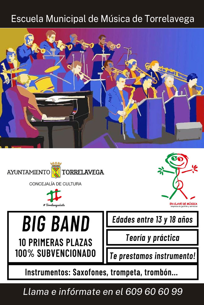 Torrelavega pone en marcha el proyecto Big Band para reforzar la Banda Municipal de Música BigBandTorrelavega