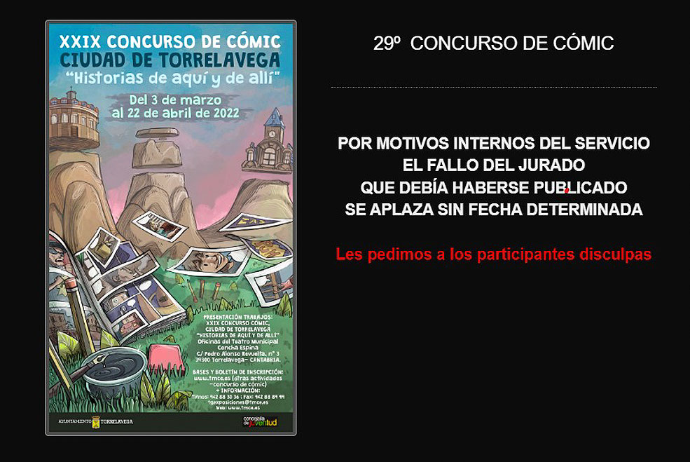 ACPT asegura que Portilla “mintió” sobre el retraso del Concurso de Cómic culpando a una funcionaria de baja ConcursoComicSuspendido