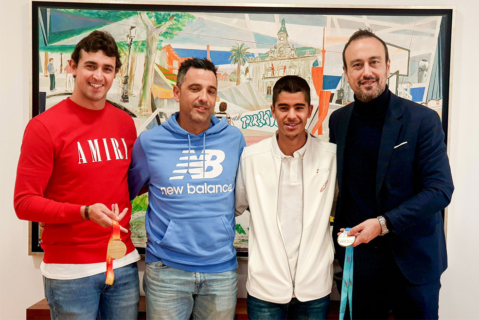 Recibimiento al Campeón de España Sub-23 en pista cubierta, Mohamed Attaoui RecepcionAtletaMohamed