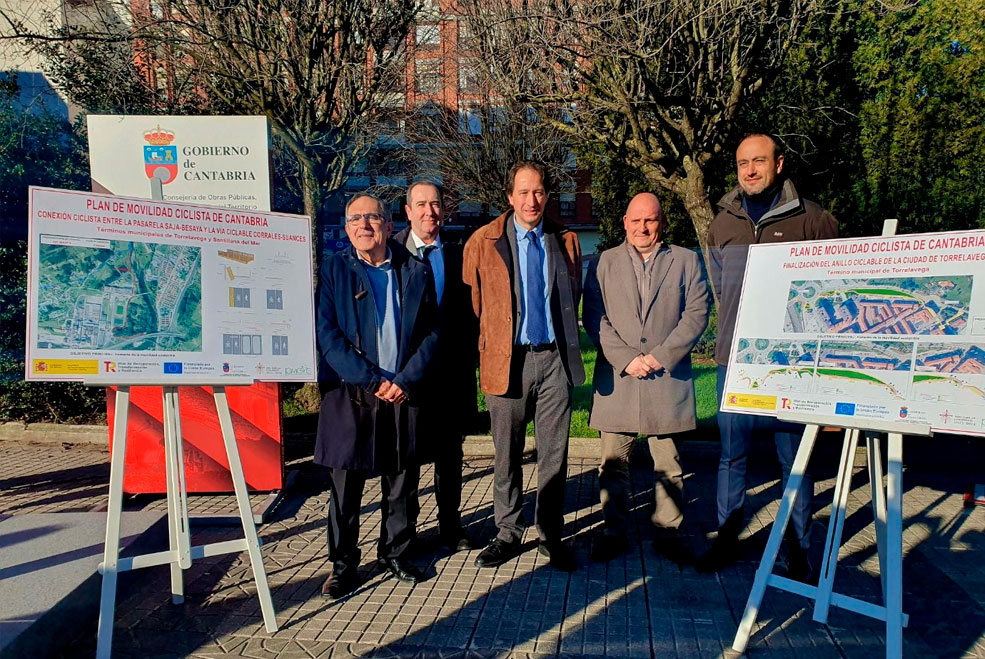 Este verano comenzarán las obras para conectar la Pasarela y la vía ciclable Corrales-Suances; y finalizar el anillo ciclable de Torrelavega ViaCiclableTorrelavega