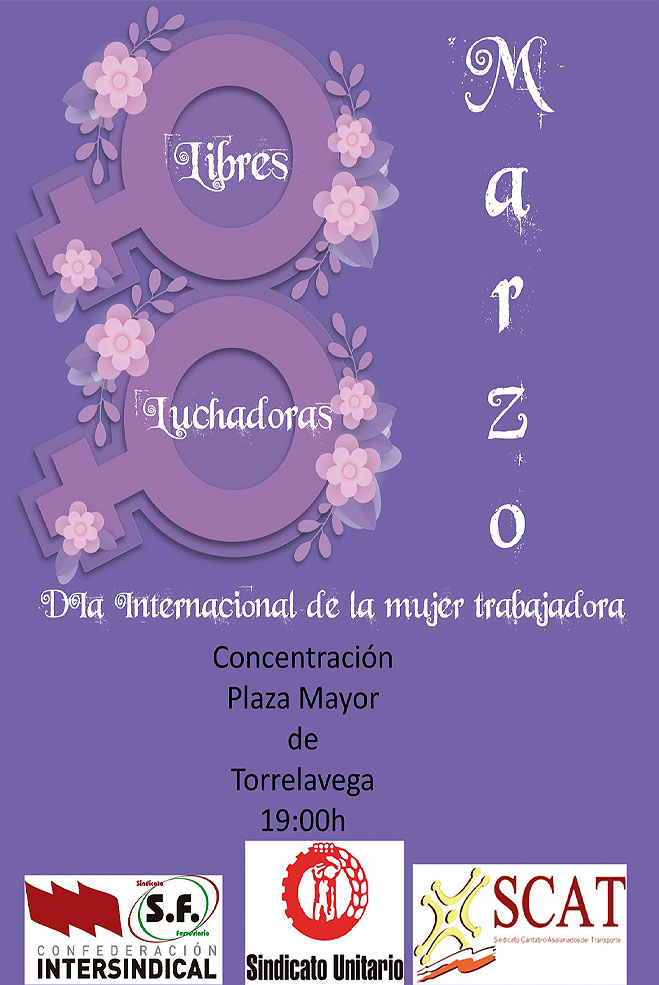 La Intersindical Cántabra celebra el Día Internacional de la Mujer Trabajadora en Torrelavega 8MIntersindical2023