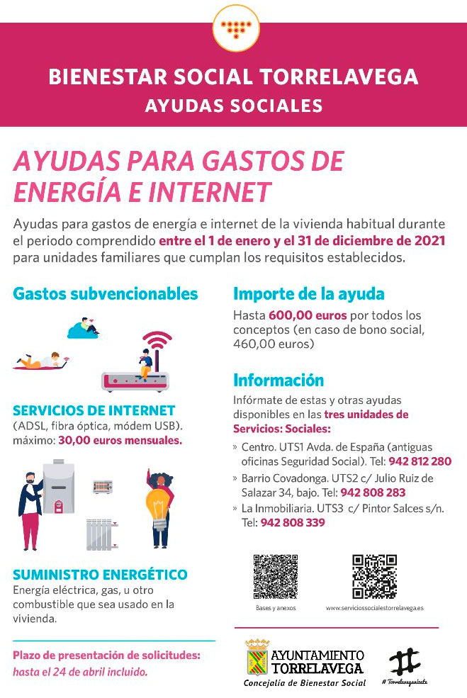 Abierto hasta el 24 de abril el plazo para solicitar ayudas al pago de energía e internet AyudasInternet23