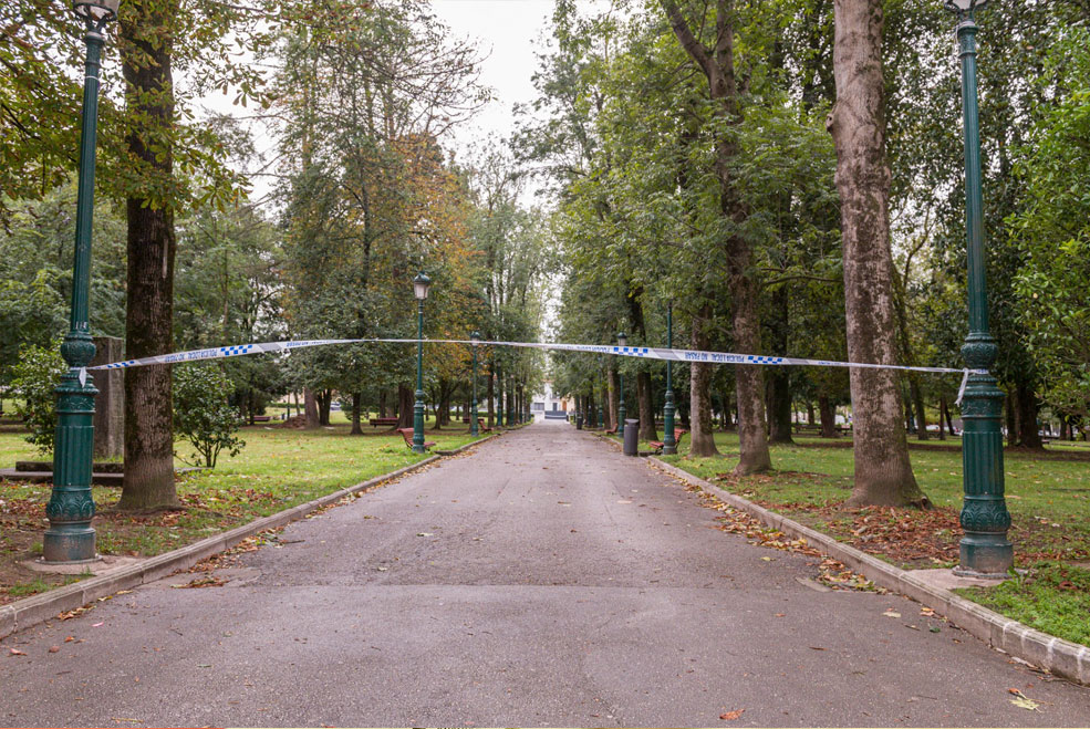 Cierre de parques y suspensión de actividades deportivas por el viento ParqueManuelBarquincierrevientos