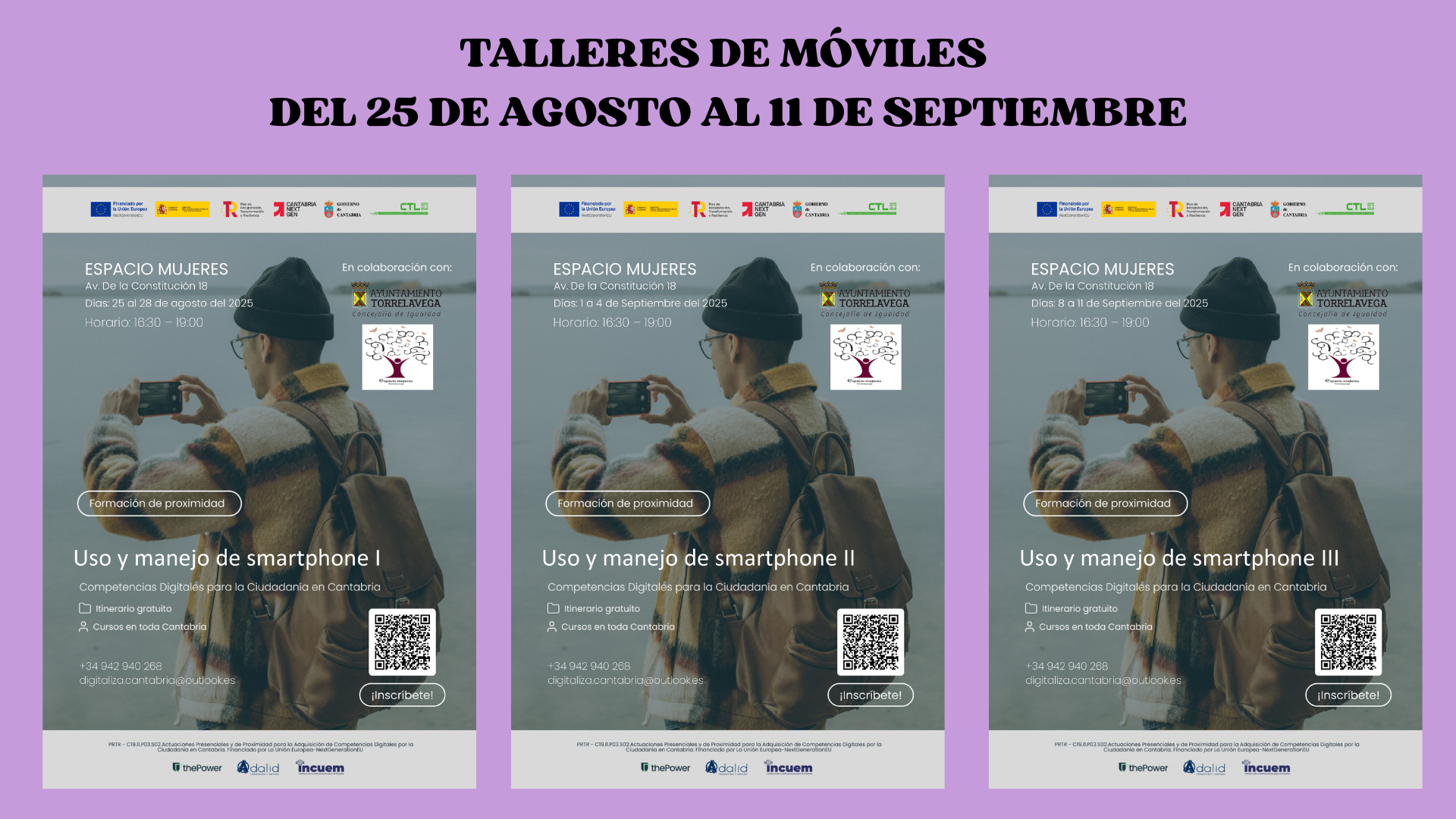 Talleres gratuitos de iniciación a la informática y manejo de móviles en Espacio Mujeres