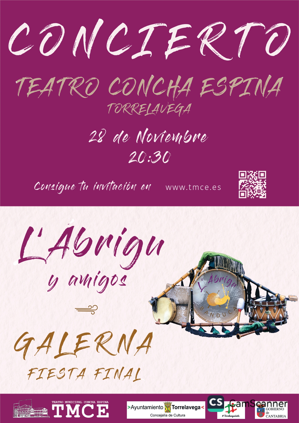 Concierto de La Banduca L’Ábrigu el 28 de noviembre