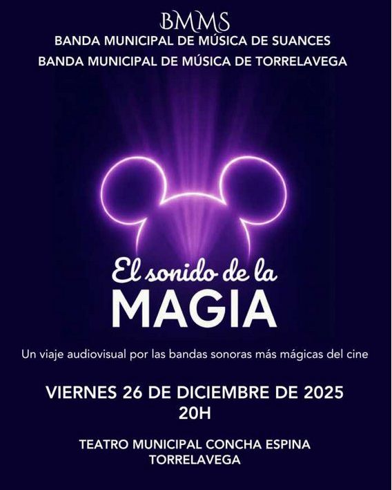 Las bandas de música de Torrelavega y Suances presentan el concierto ‘El sonido de la magia’