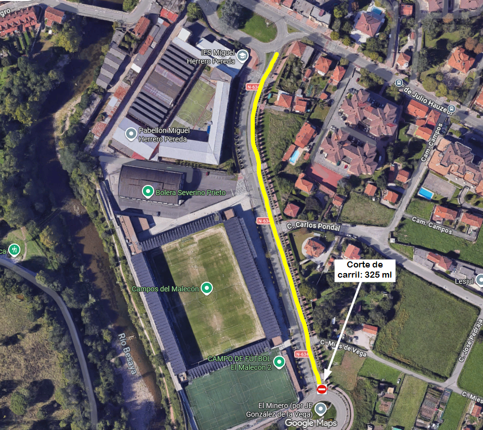 Corte de tráfico este martes y miércoles en el tramo Bulevar Ronda frente al IES Miguel Herrero