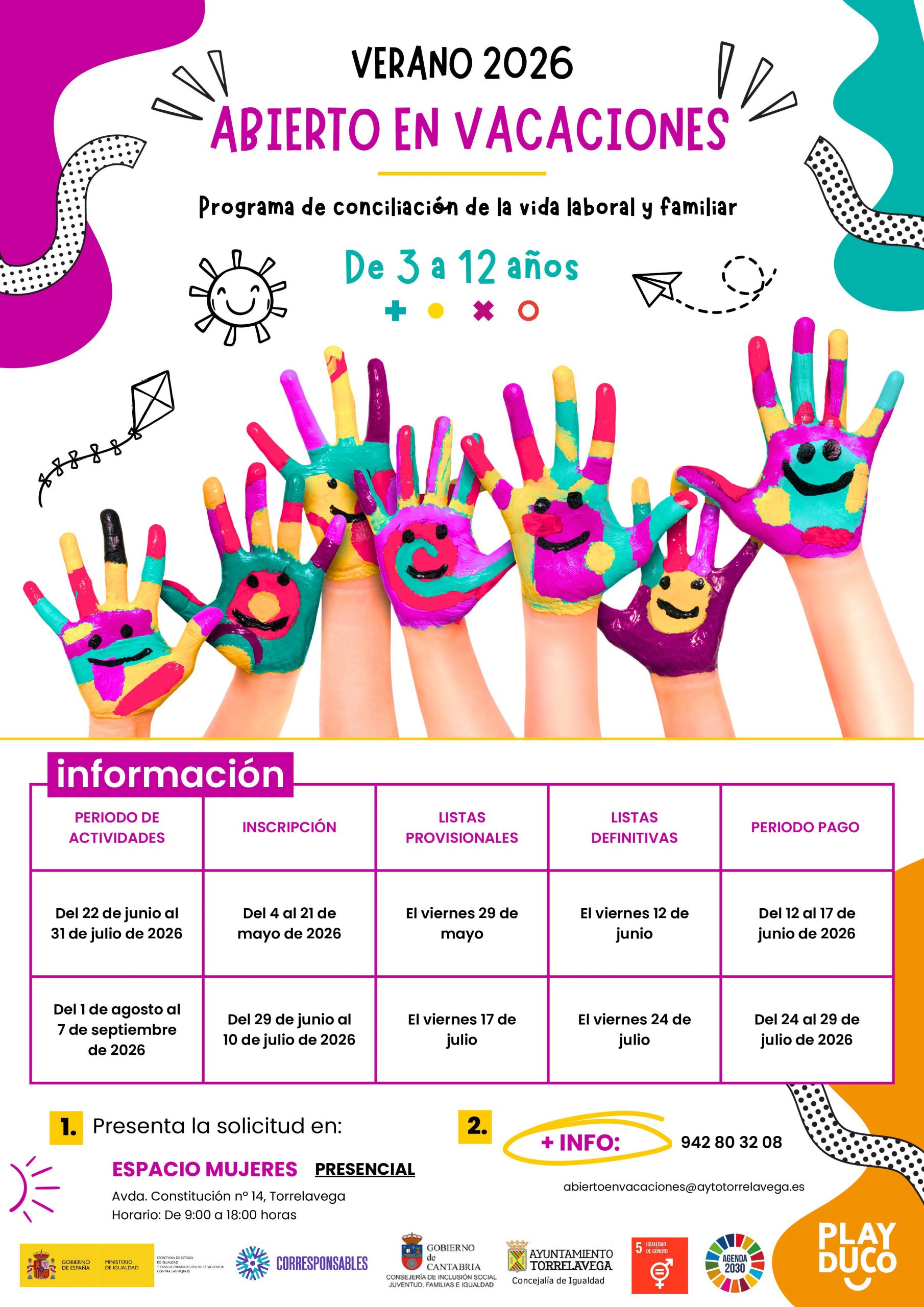 Abierto el plazo de inscripción para participar en “Abierto en Vacaciones Verano 2026”