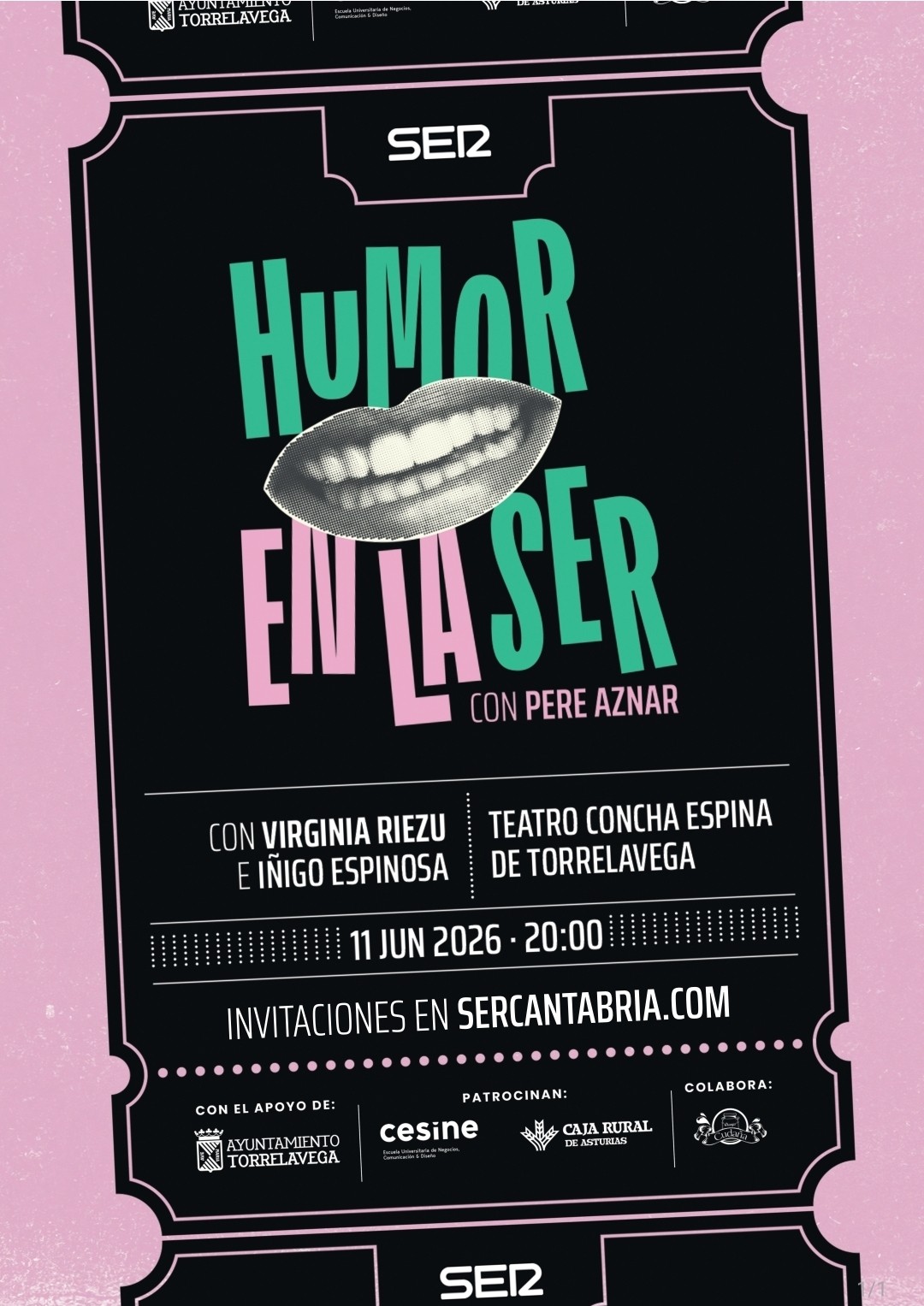 El TMCE acogerá el 11 de junio la Gala ‘Humor en la SER’ con Pere Aznar, Virginia Riezu e Iñigo Espinosa