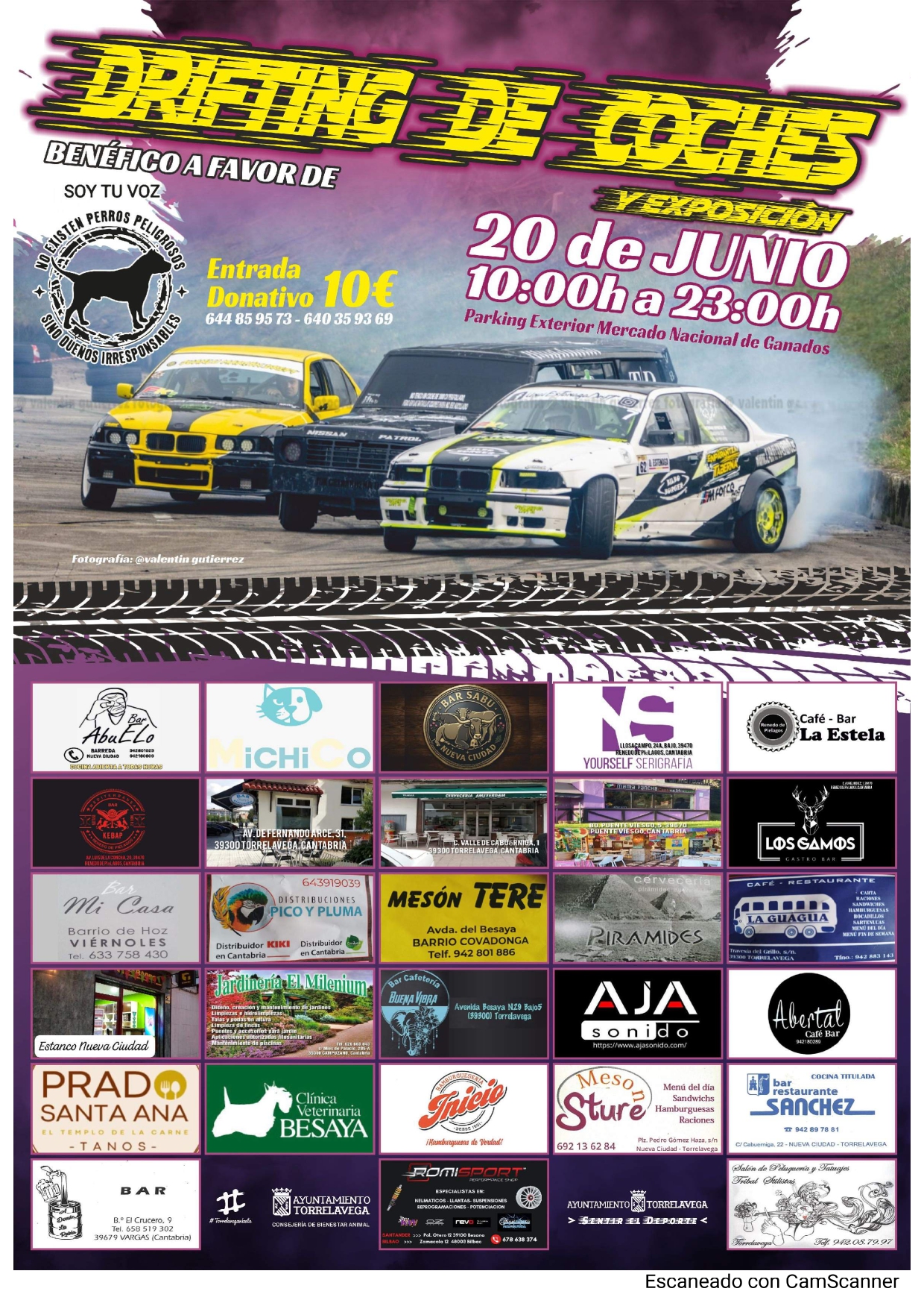 Drifting de coches a beneficio de Soy Tu Voz