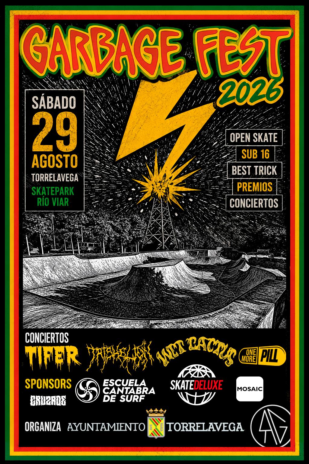 El Garbage Fest reúne este sábado en las nuevas pistas de skate deporte, música y solidaridad